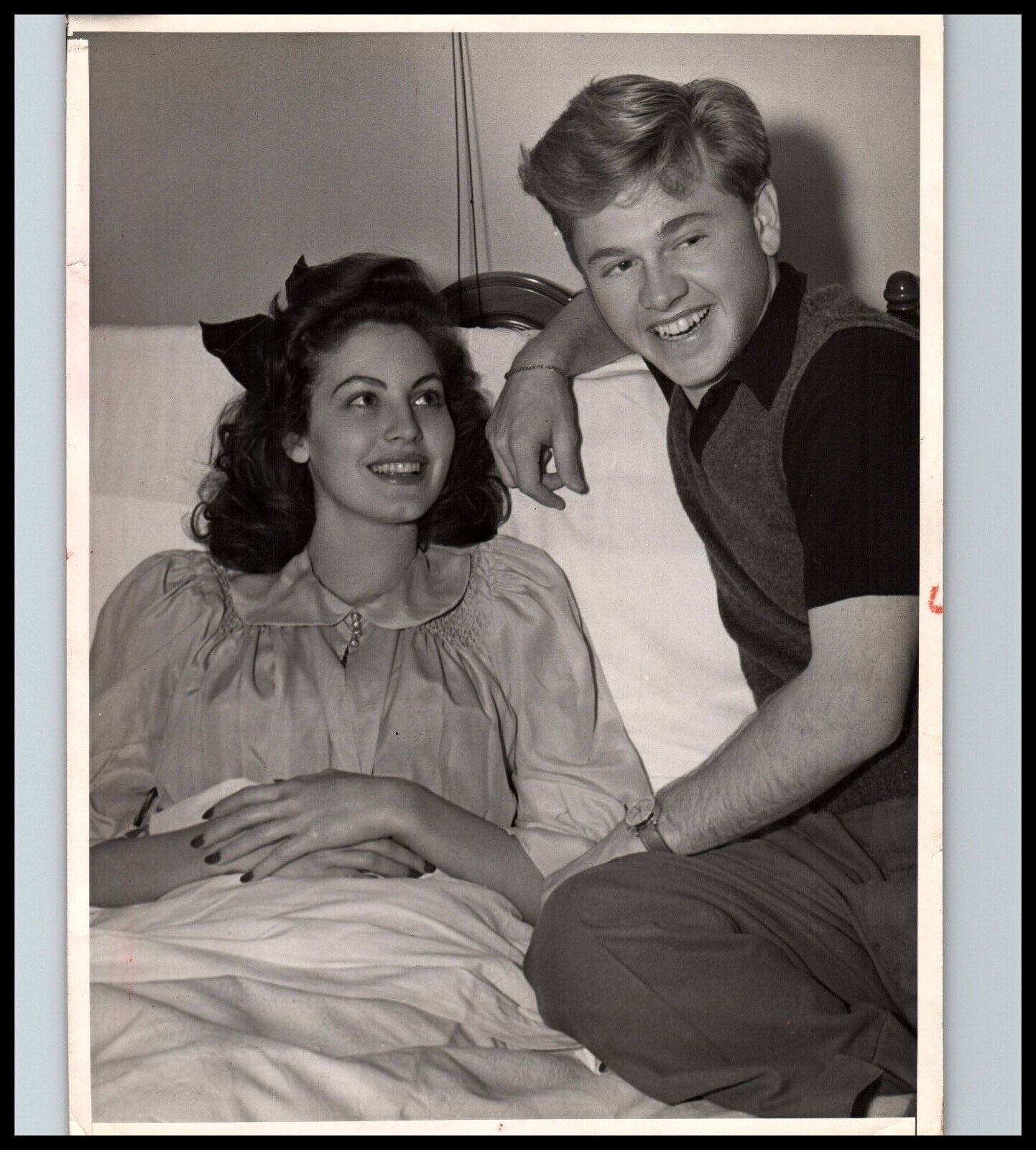 AVA GARDNER 1942 MICKEY ROONEY LOVELY COUPLE HOLLYWOOD PORTRAIT Photo 278