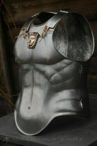 18 Gauge Steel Medieval Knight Muscle Armor Cuirass Jacket Halloween Gift Item
