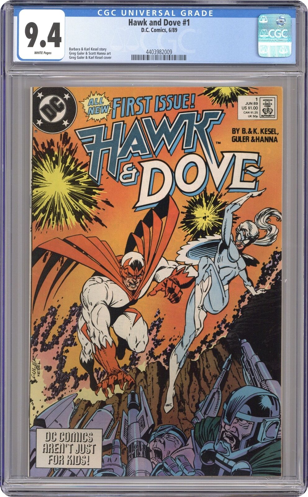 Hawk and Dove #1 CGC 9.4 1989 4403982009