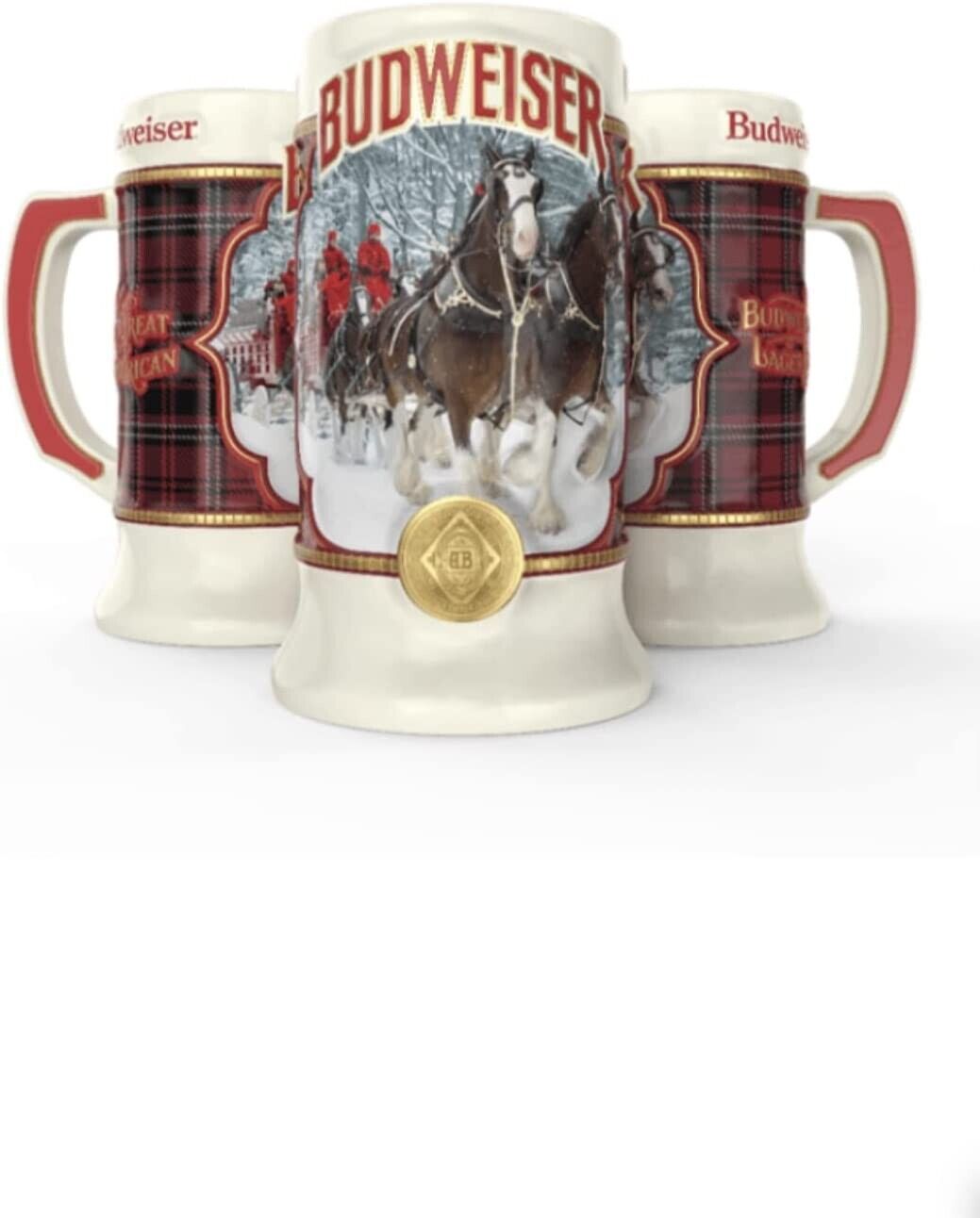 Christmas Beer Stein & Mug 2021 Collectors Plaid Holiday Best In Quality NIB