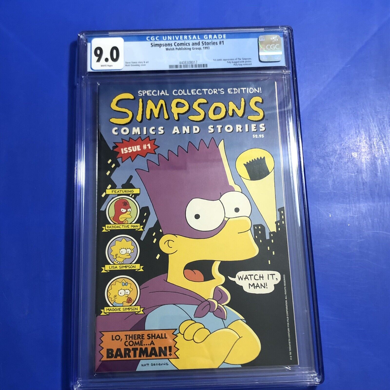 Simpsons Comics And Stories #1 CGC 9.0 1st Appearance Of The Simpsons Comic 1993