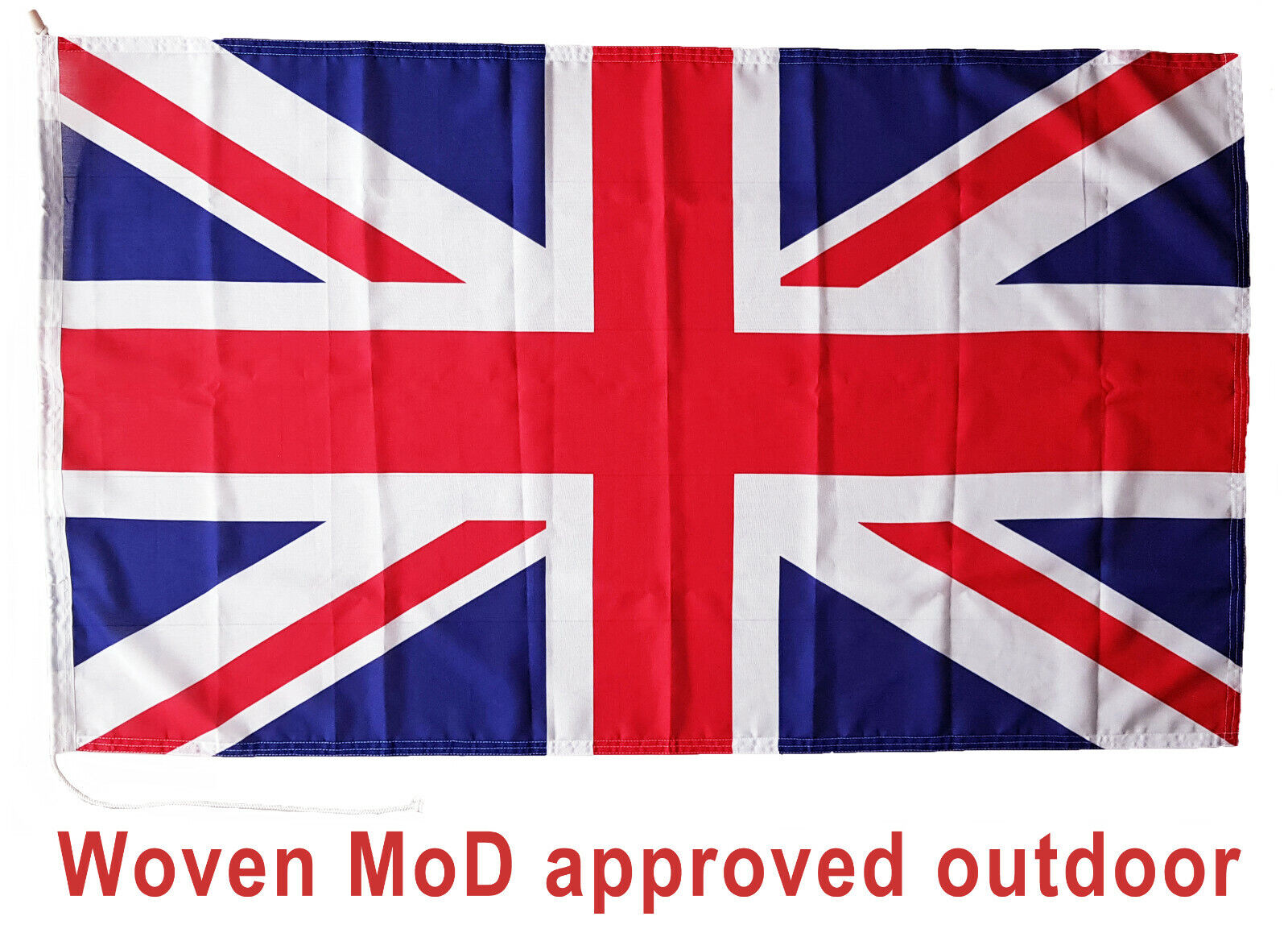 Union Jack flag MoD approved dye sublimation sewn around 5x3ft rope toggled UK