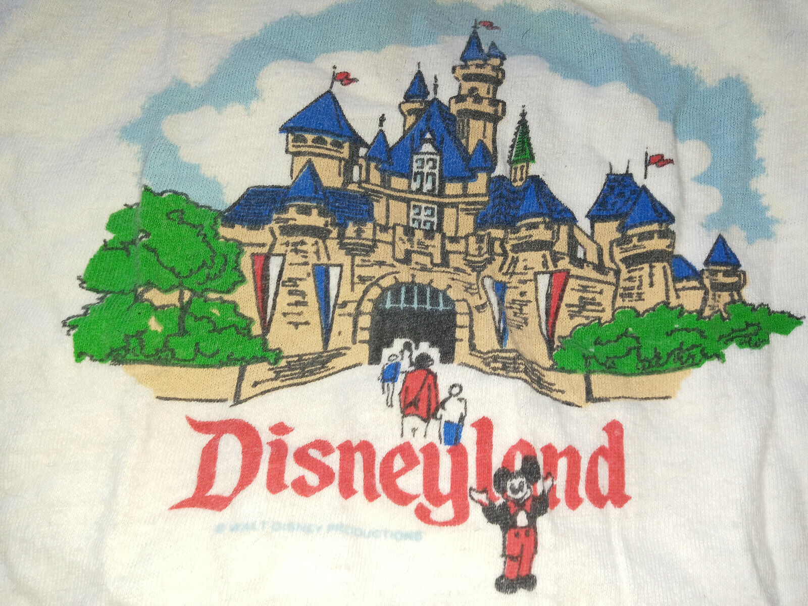 Vintage 70s Disneyland Park Sleeping Beauty Castle Child T-shirt Mickey Mouse