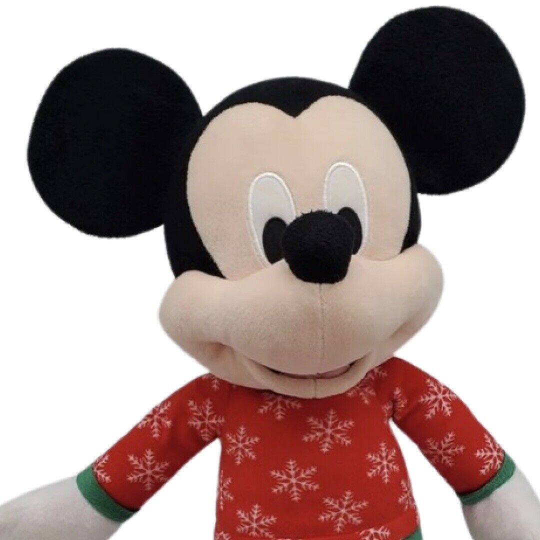 Disney Mickey Mouse Snowflake Plush Stuffed Animal Toy 22\' Snow Holiday Kidcore
