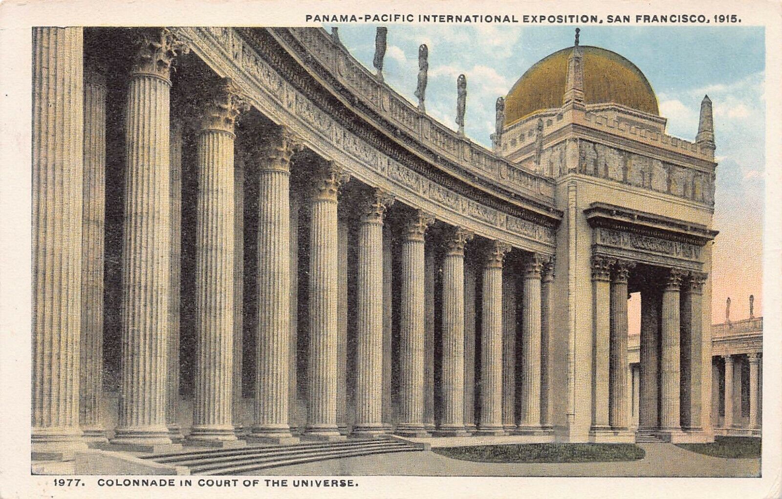 Colonnade in Court of the Universe, 1915 Panama-Pacific Expo, San Francisco, CA.