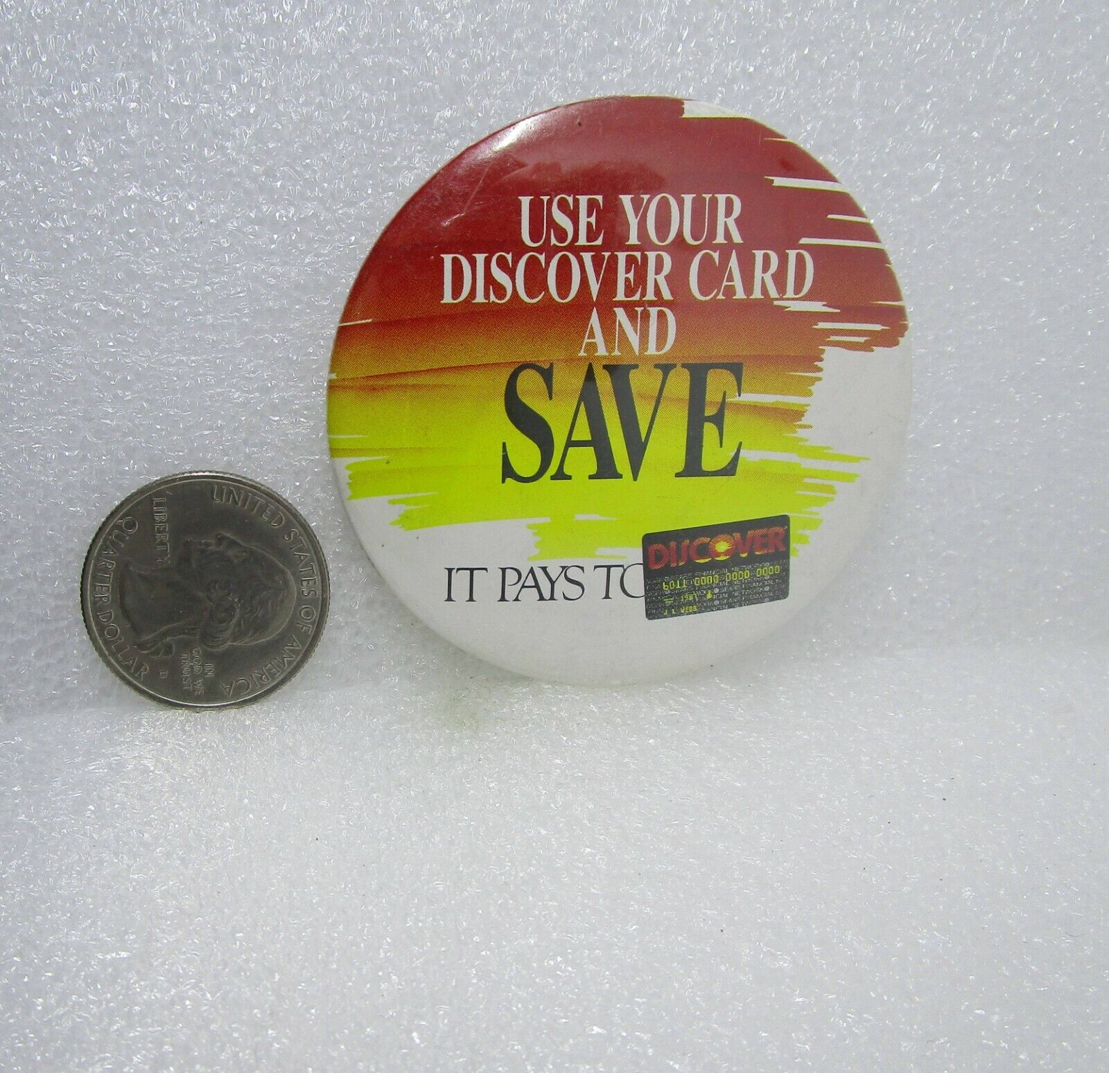 Use Your Discover Card And Save Button Pin