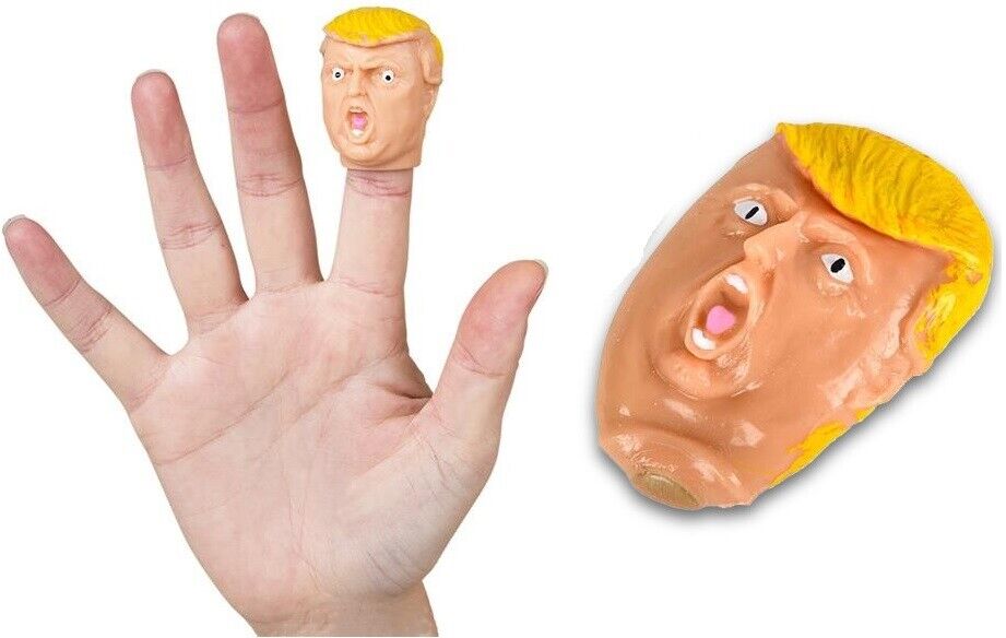 Donald Trump Finger Puppet & Squeeze Stress Ball Set Political Parody Gag Gift 