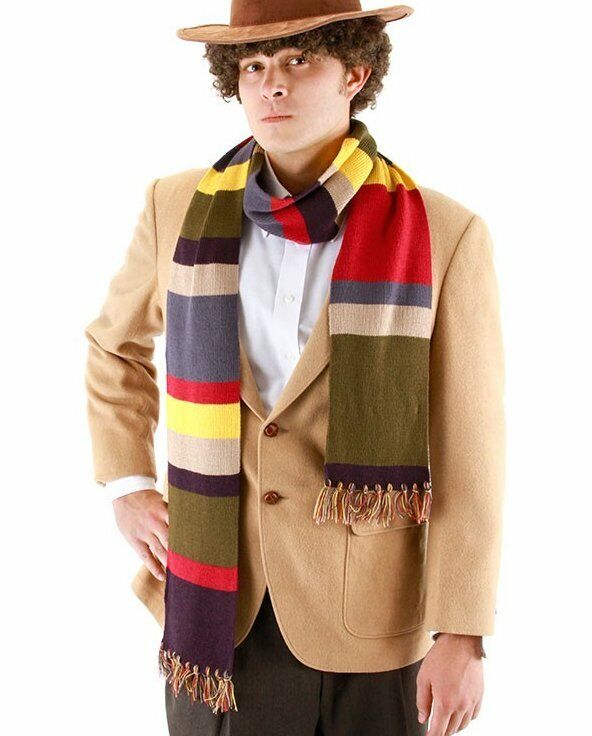 Dr Who Fourth 4th Doctor 6\' Striped Scarf Costume Replica Tom Baker BBC LICENSED