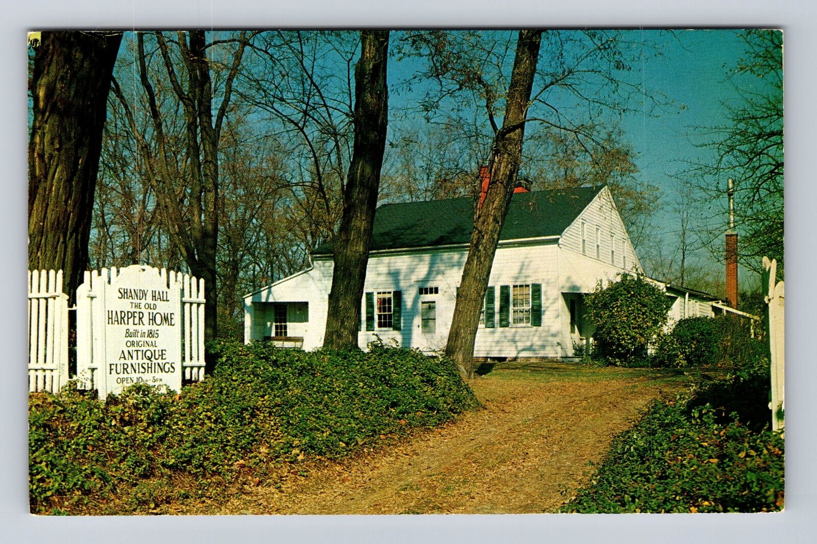 Unionville OH-Ohio, Historic 1815 Shandy Hall, 17 Room Museum, Vintage Postcard