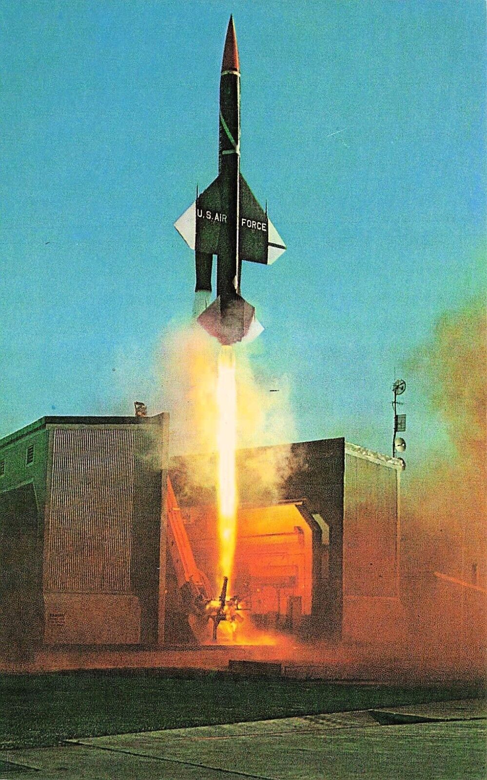 NASA Cape Canaveral FL CIM-10 Bomarc Missile Rocket Launch Vtg Postcard D55