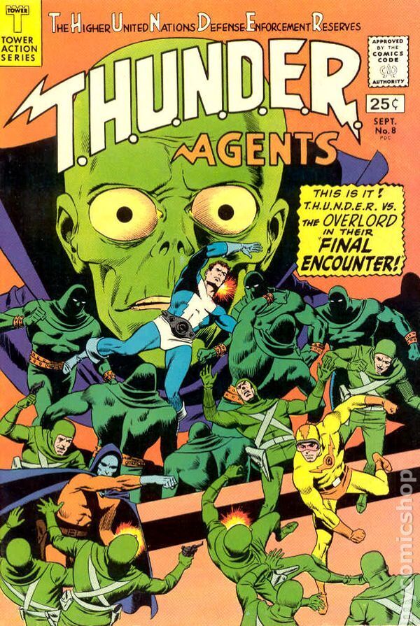 THUNDER Agents #8 VG+ 4.5 1966 Stock Image Low Grade