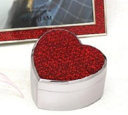 Gorham Metalware Razzle Dazzle Trinket Box Red Heart