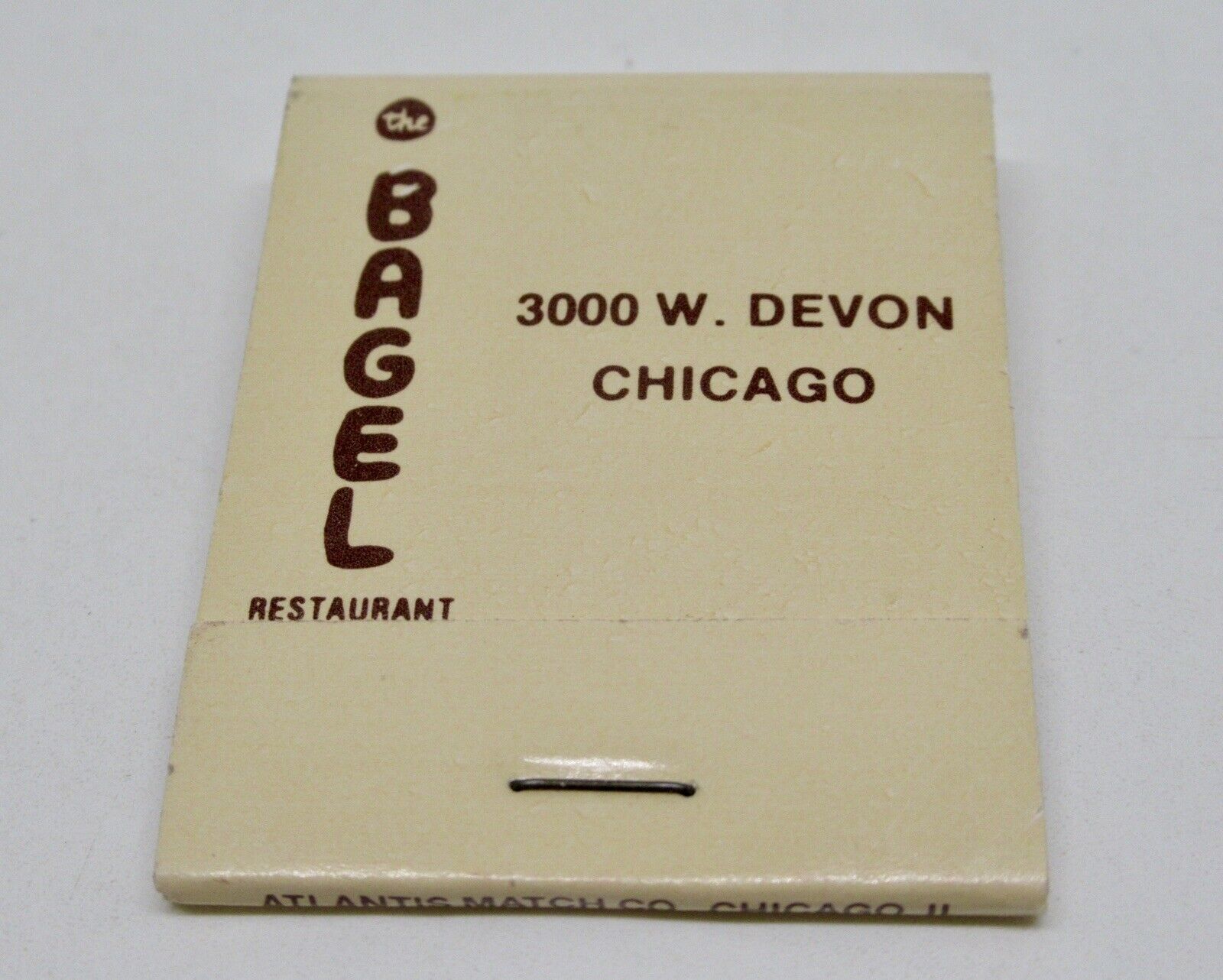 The Bagel Restaurant CHICAGO 3000 W. Devon Av FULL Matchbook