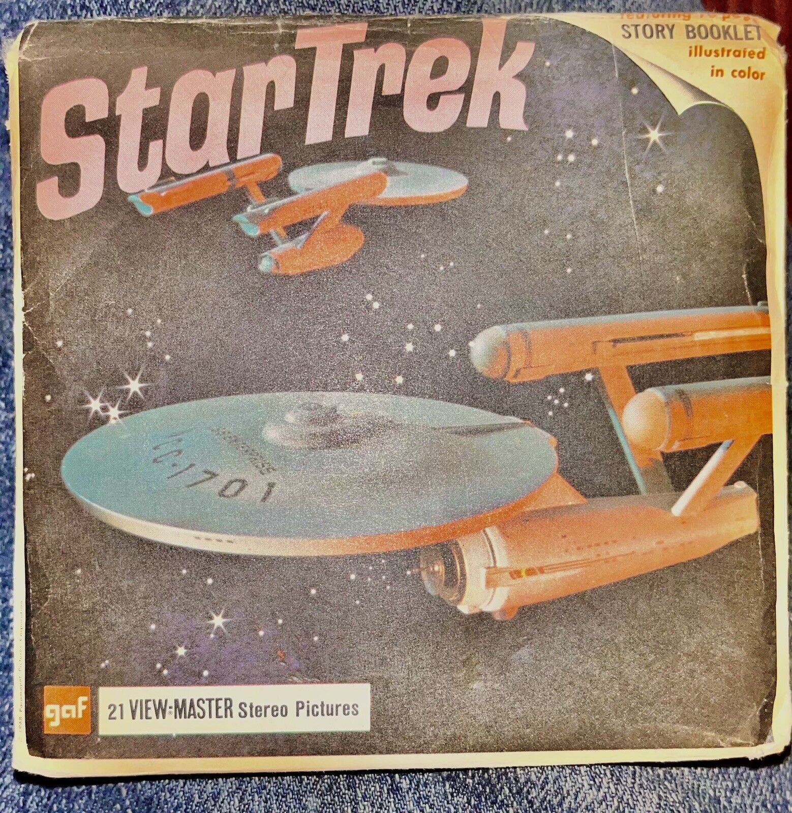 Star Trek View Master 3 Reels, The Omega Glory TV Show w/Book (c)1968 Paramount 