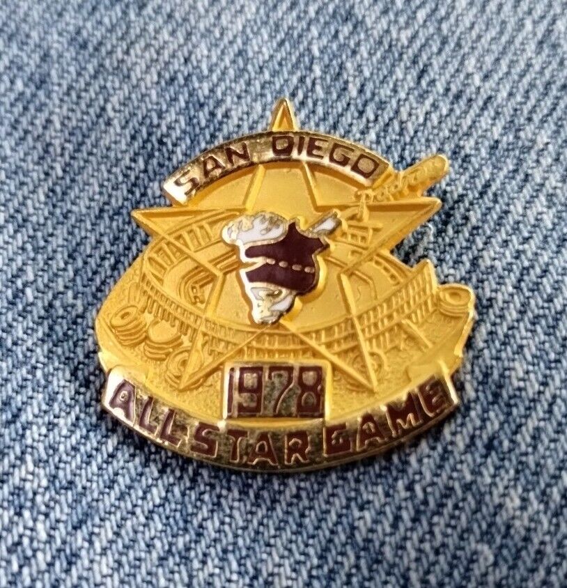 Vintage San Diego Padres Original 1978 All Star Game Press Hat Lapel Pin