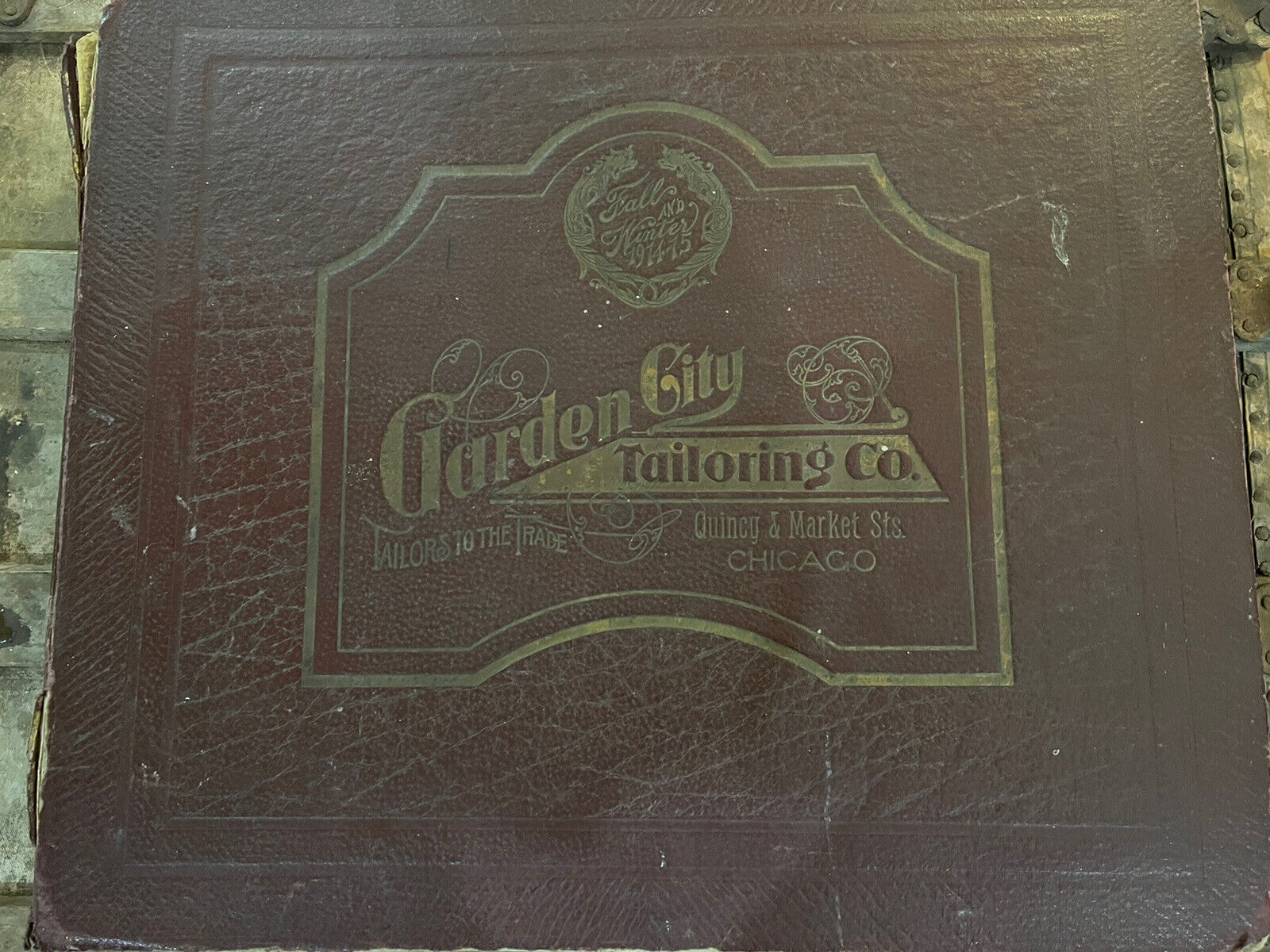 Huge 1914 SCRAPBOOK Garden City Tailoring Co  Book 622 Halloween Valentines ￼