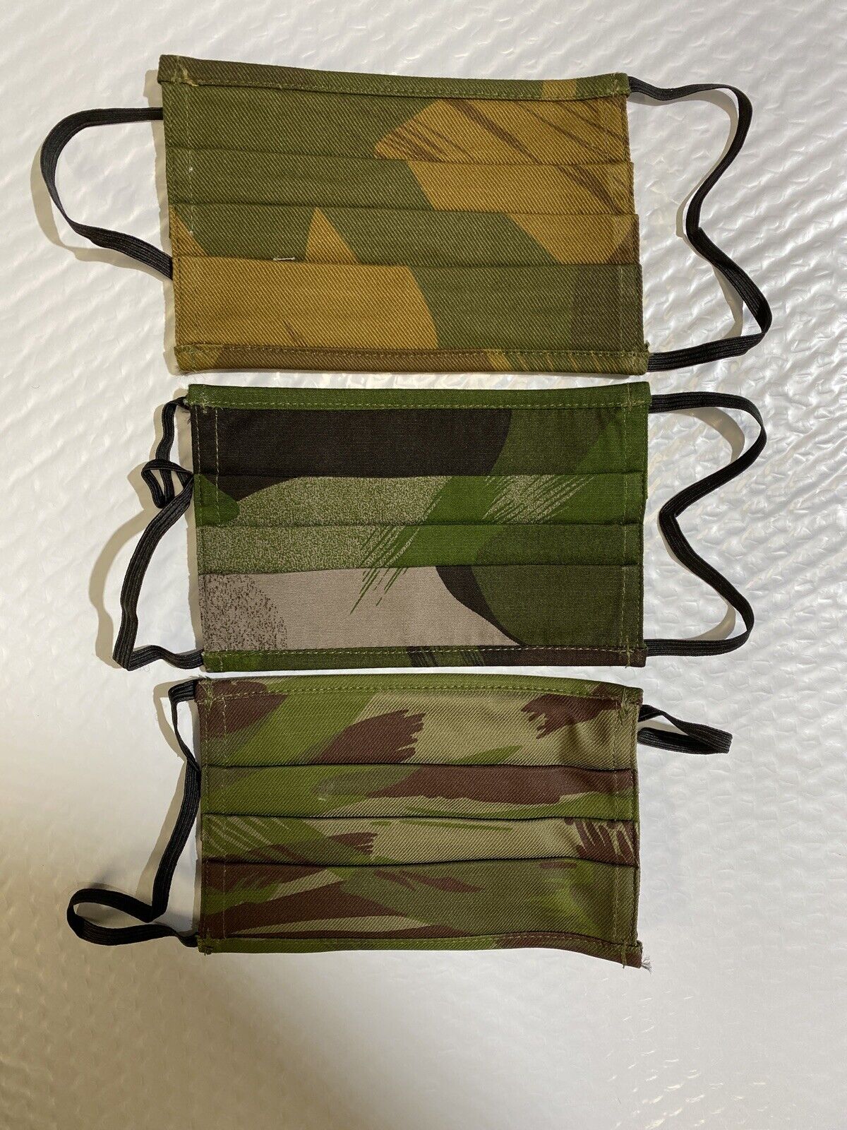 Pack of 3 Camo Face Mask w/Filters - Denison, Windproof, Lizard
