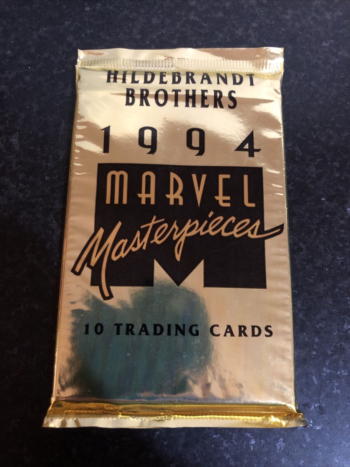 1994 Marvel Masterpieces Hobby 10 Card Sealed Pack Look for holofoil