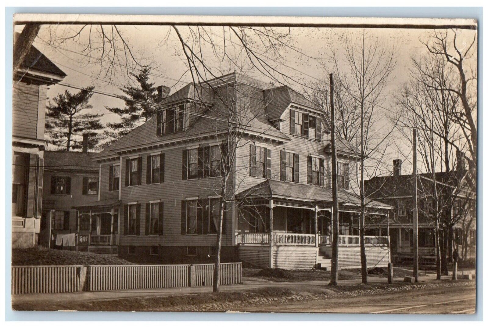 c1910's Residential House Concord New Hampshire NH Posted RPPC Postcard
