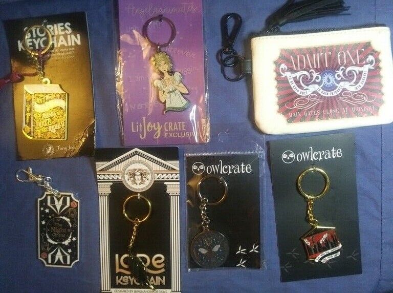FaeCrate, Owlcrate, Litjoy, more Keychain Collection (14 keychains in total)