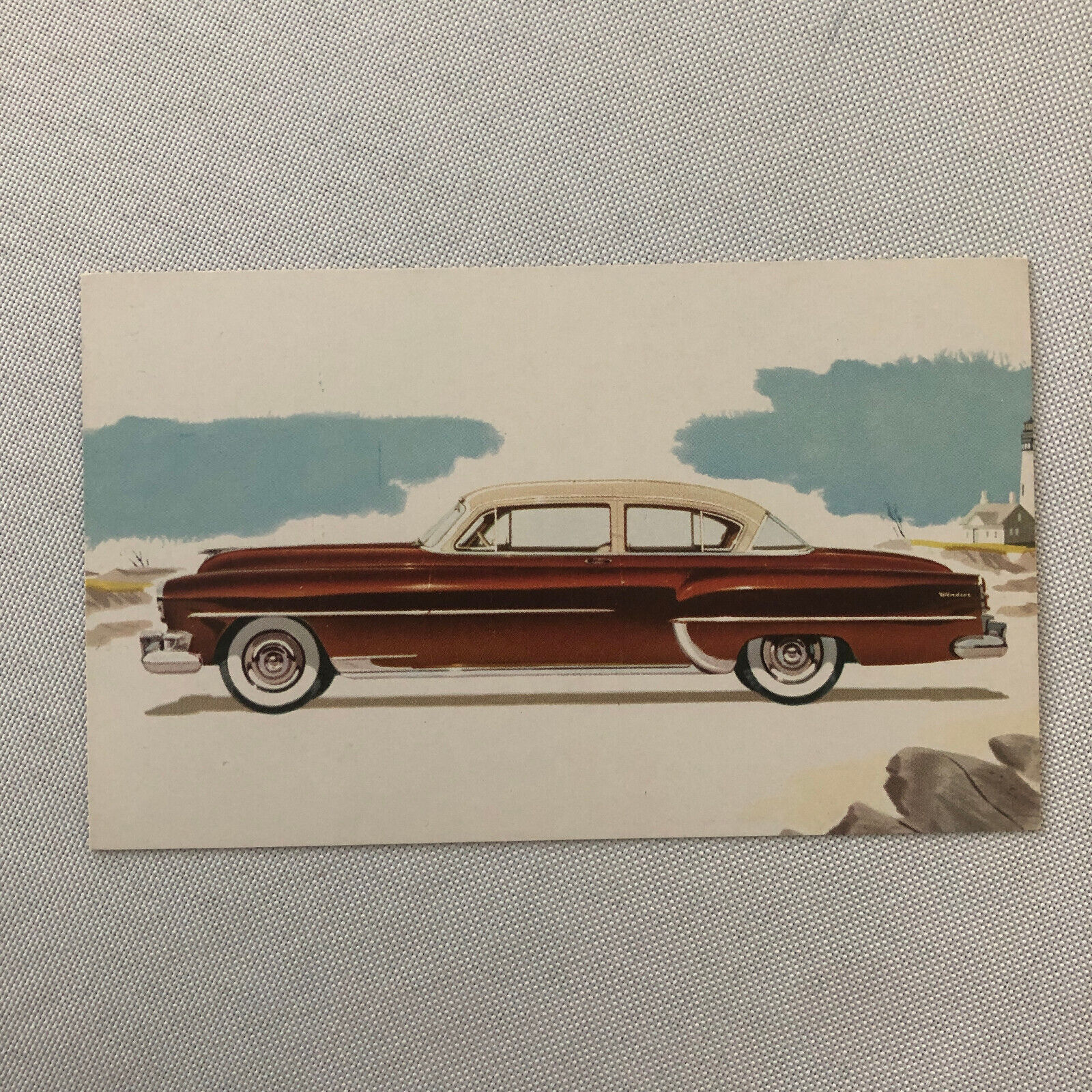 1954 Chrysler Windsor Deluxe Club Coupe Postcard Post Card Advertising