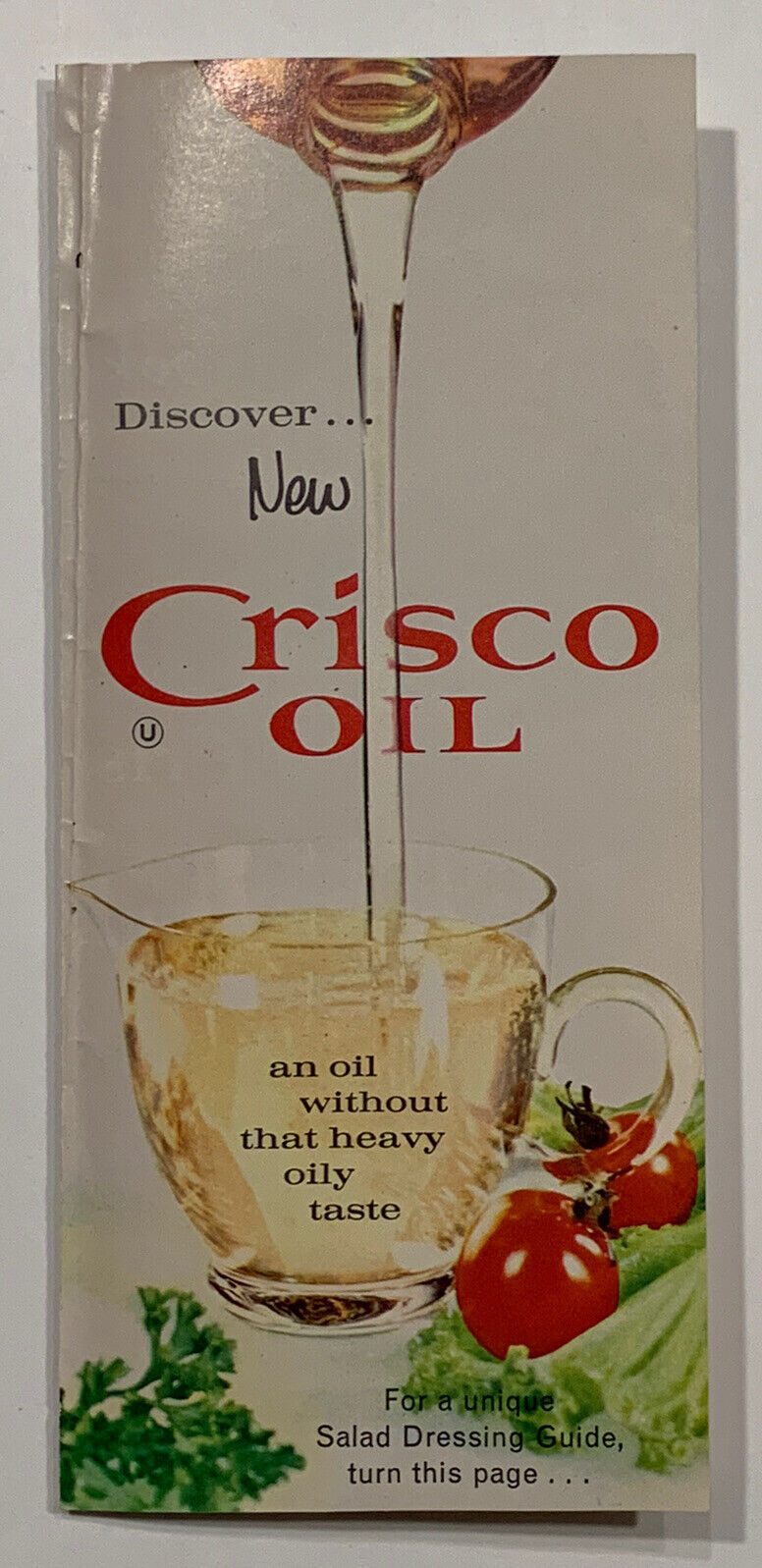 Vintage Brochure: 1962 CRISCO - Discover New Crisco Oil - Salad Dressing Guide