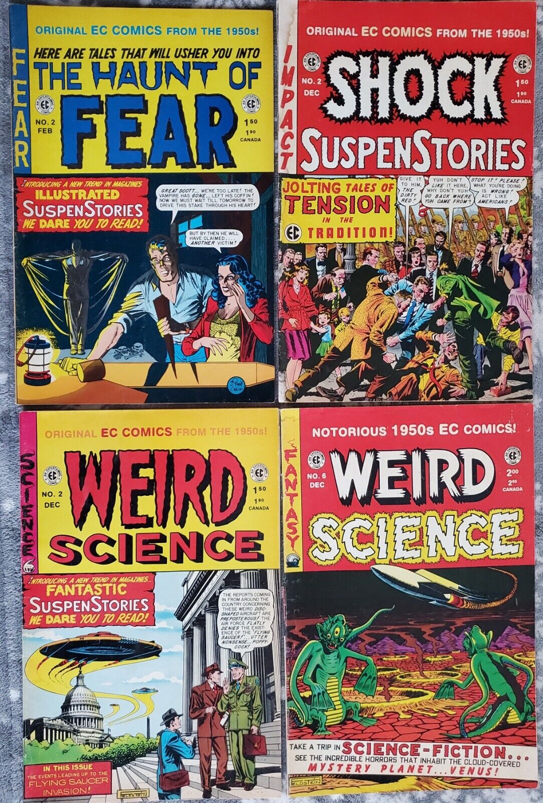 EC Comic 1992 Reprints Lot Weird Science, Haunt of Fear, Shock SuspenStories VG+