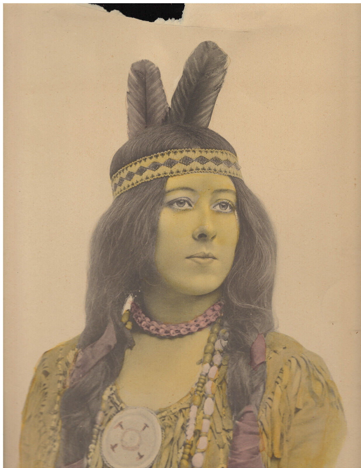 1912 Parkinson Art Co. Brooklyn NY large Indian Girl Maiden Print