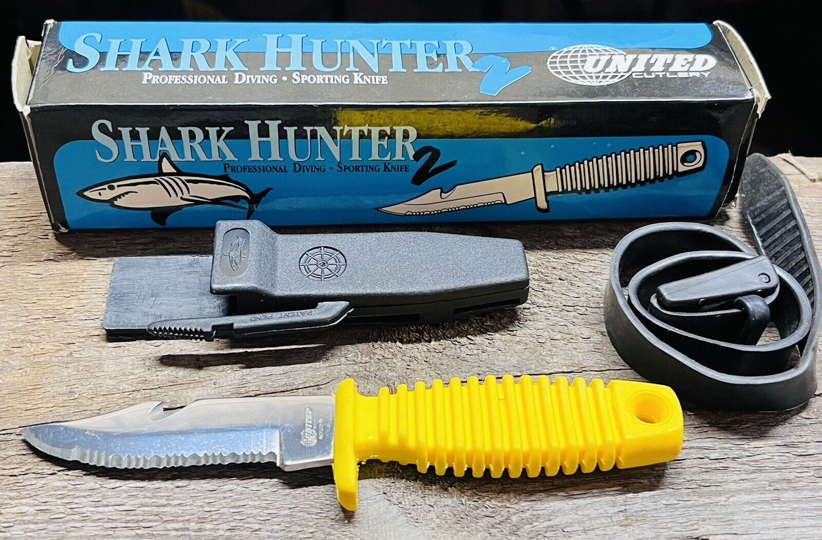 Rare 1994 United Cutlery Shark Hunter 2 Professional Sporting/Diving Knife