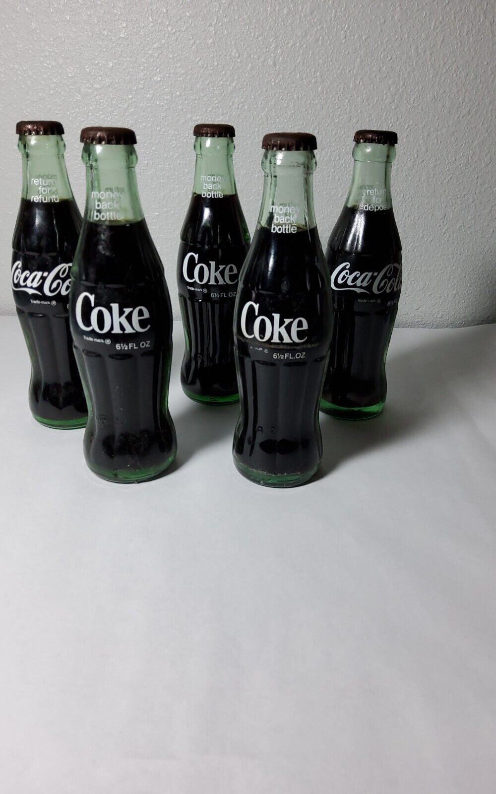 Unopened FULL 6 1/2 Oz Coke Coca-Cola Green Glass Soda Pop Bottle 