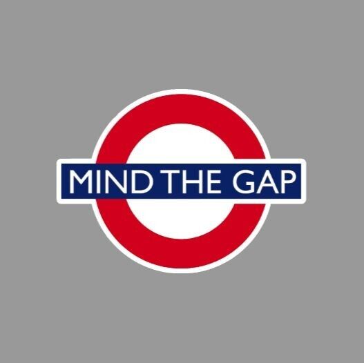 Mind The Gap Die Cut Glossy Fridge Magnet