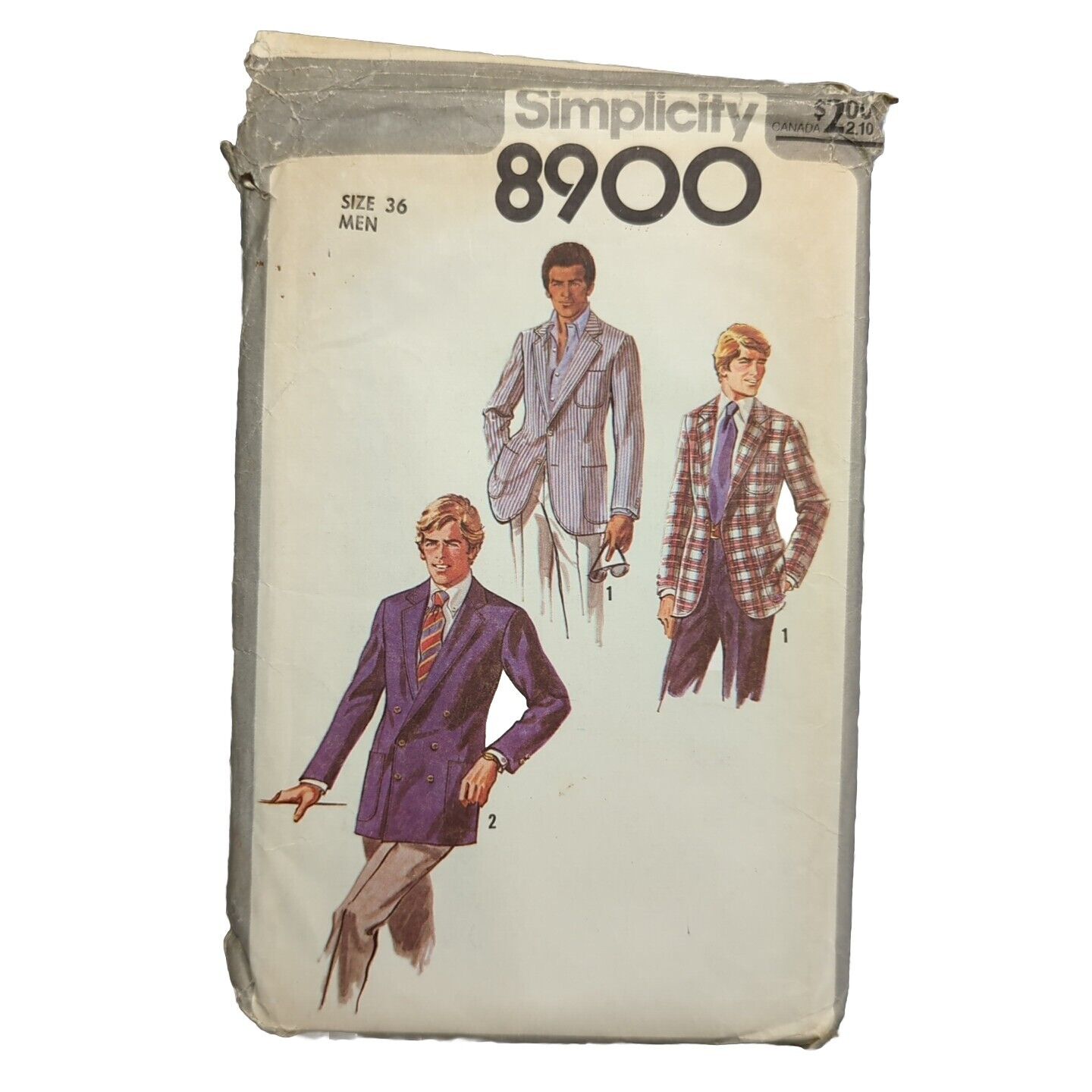 Vintage 1979 Simplicity Sewing Pattern 8900 Size 36 Men\'s Lined Jackets UNCUT