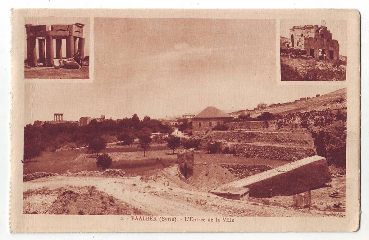 ca1920 BAALBEK Middle East Entrance to the City Ancient Ruins PC