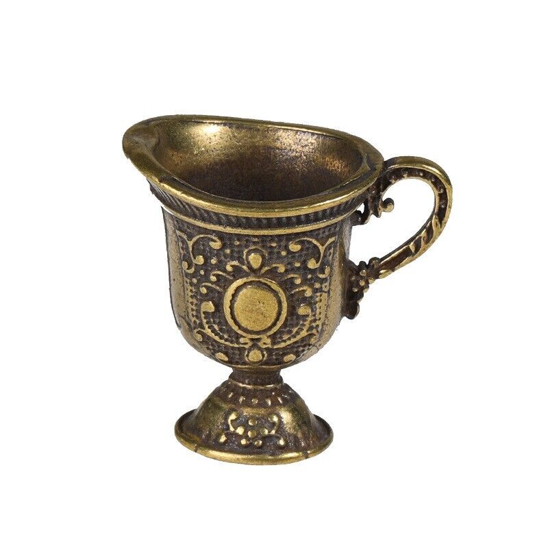 Handmade Pure Copper Teacup Antique Decorative Handicraft Collection Ornaments