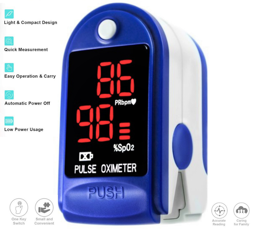 Finger Tip Pulse Oximeter SpO2 Blood Oxygen Saturation Heart Rate Monitor