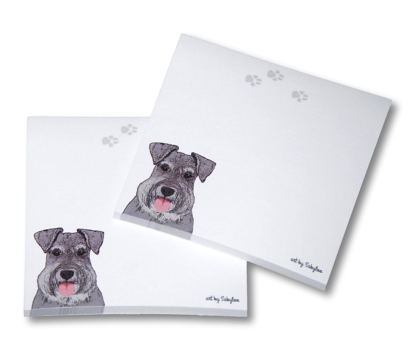 Schnauzer Sticky Notes Notepad - Uncropped - 100 Sheets