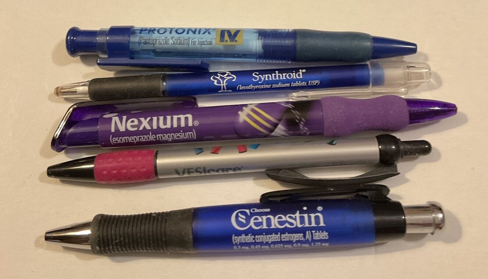 pharmaceutical drug rep pens Lot Of 5 As Pictured