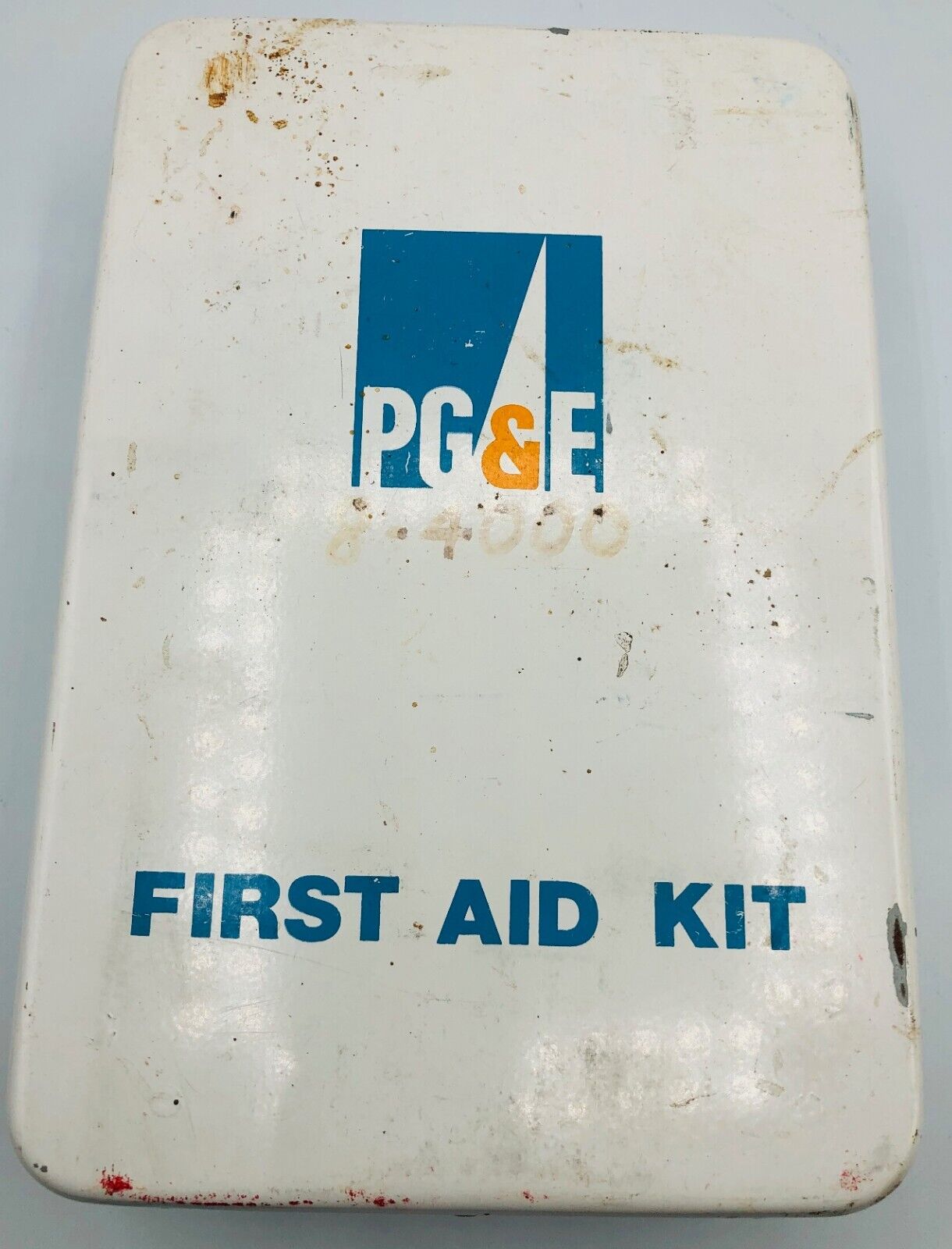 Vintage PG&E First Aid Kit PGE Metal Case & Contents VTG