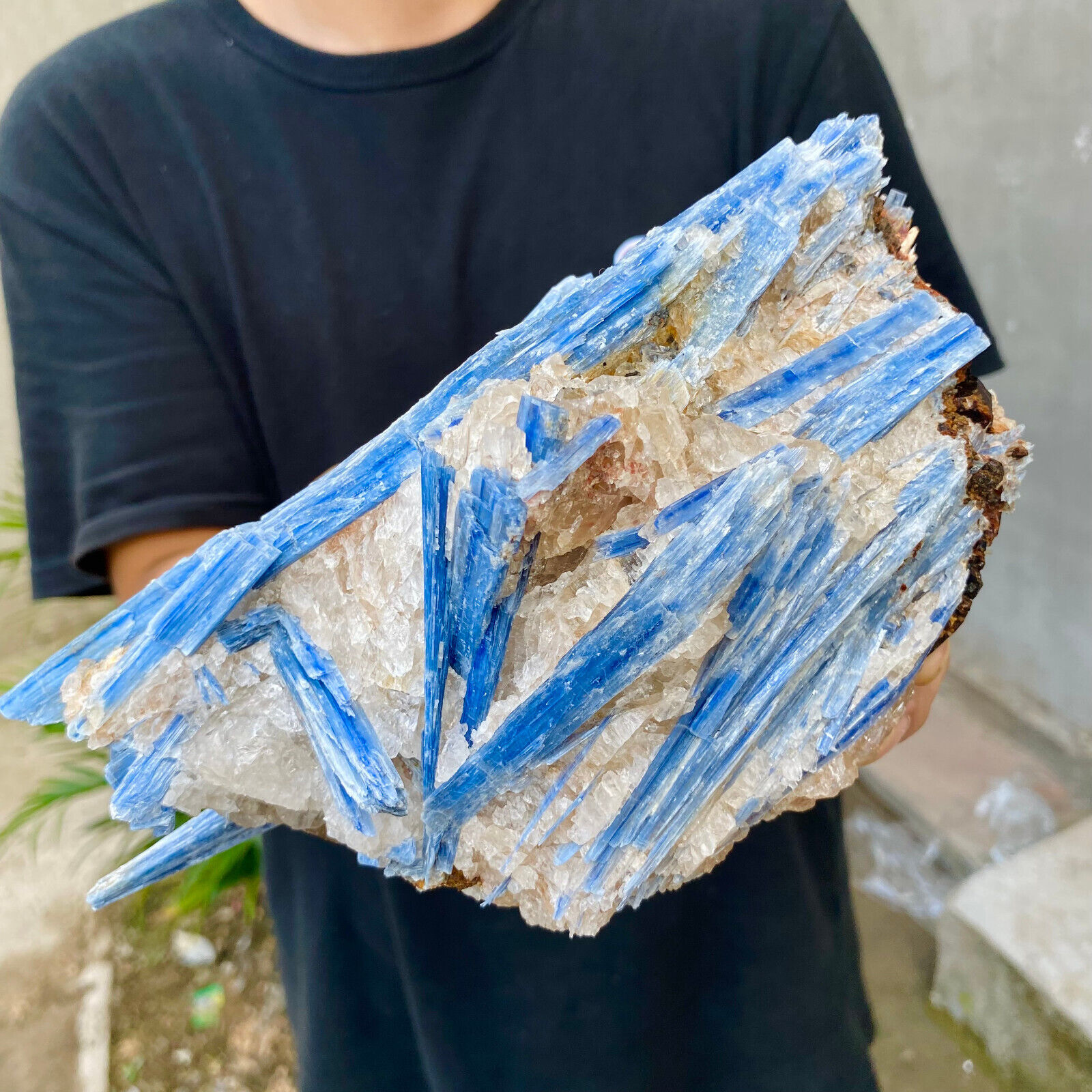 5lb Rare Natural beautiful Blue KYANITE with Quartz Crystal Specimen Rough