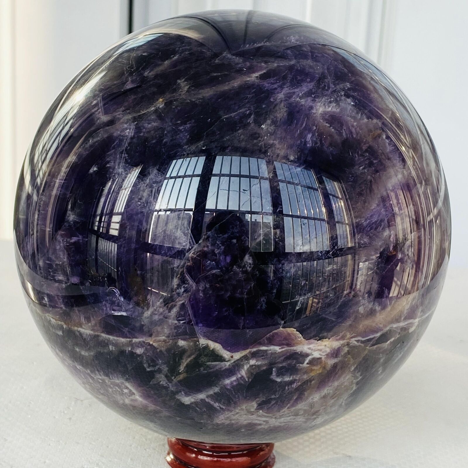3080g Natural Dream Amethyst Quartz Crystal Sphere Ball Healing