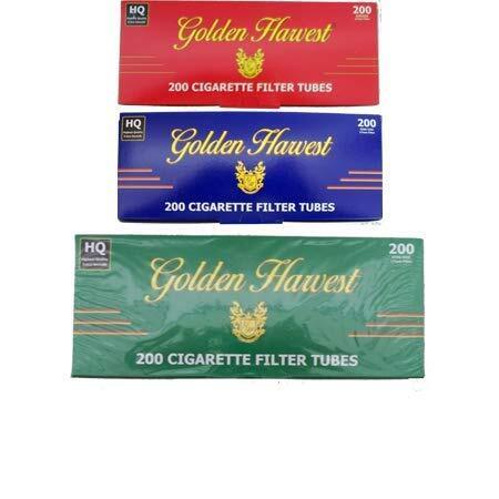 Golden Harvest GREEN Menthol 100mm Cigarette Tubes 200 Count Per Box [1-Box]
