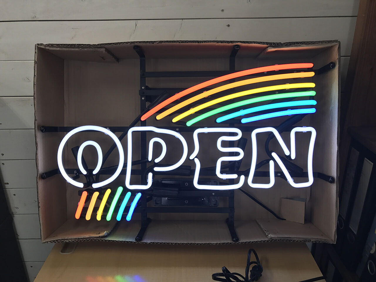 New Rainbow Open Neon Light Sign 24
