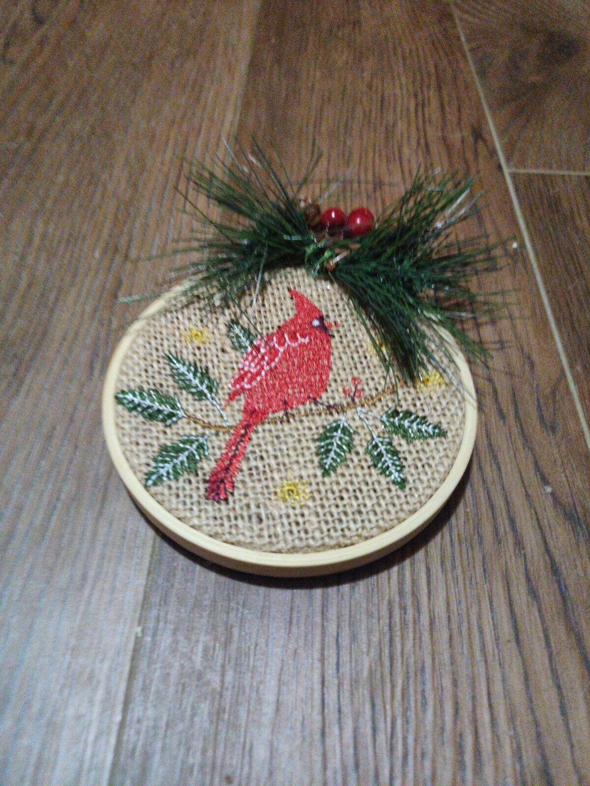  Cross Stitch Christmas Ornament Cardinal Bird