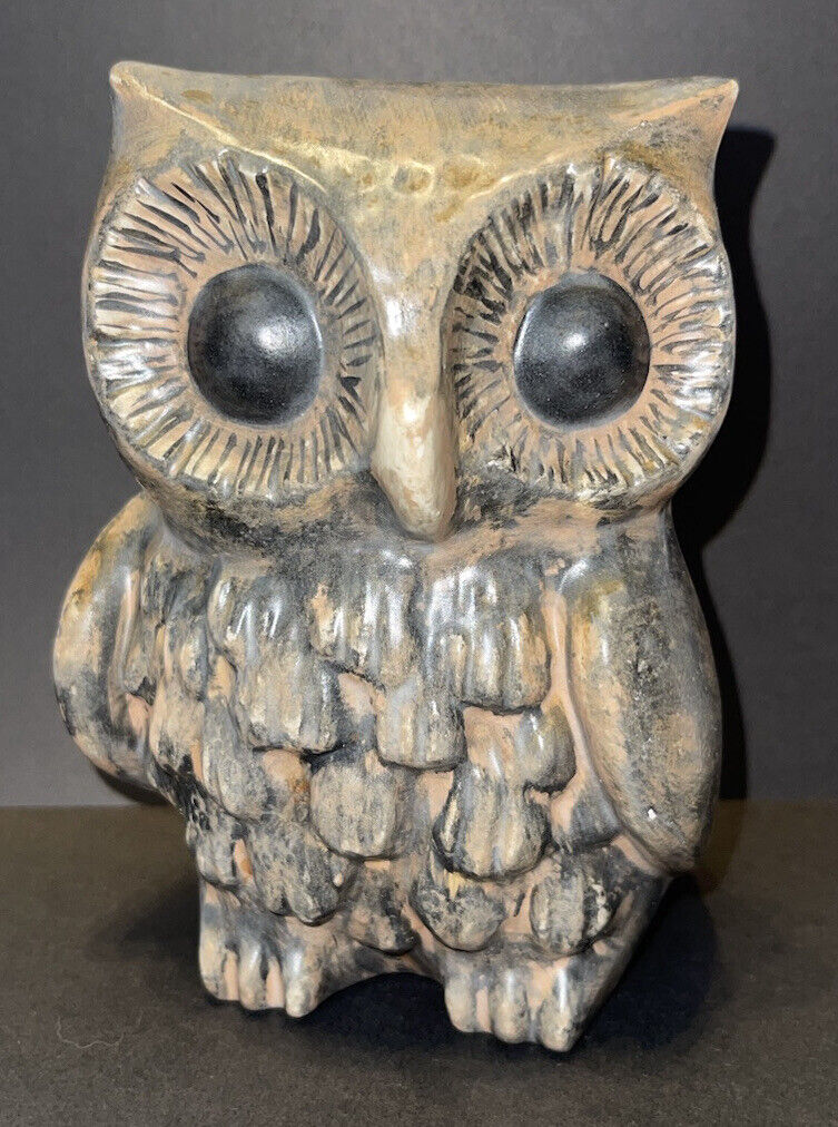 Beautiful Vintage MCM Ceramic Brown Owl 5.5”