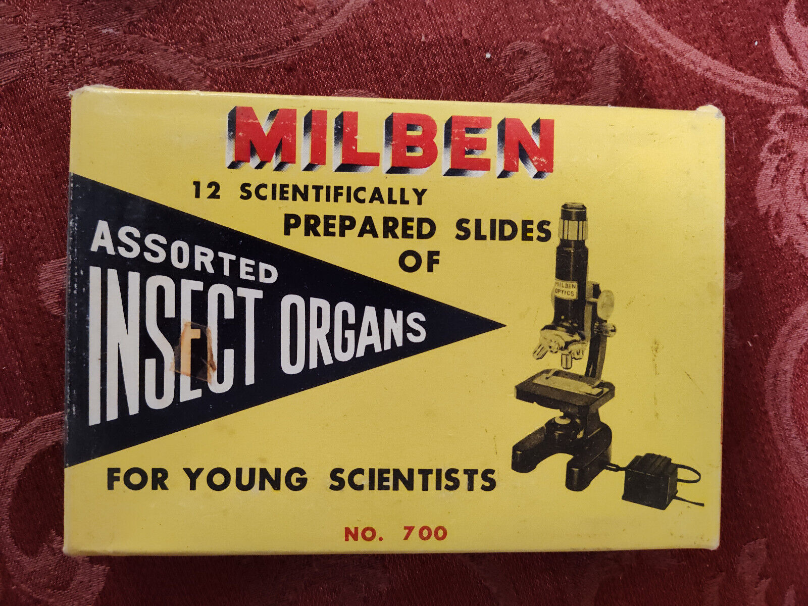 Milben 12 Microscope Slides Set No 700 -- Insect Organs