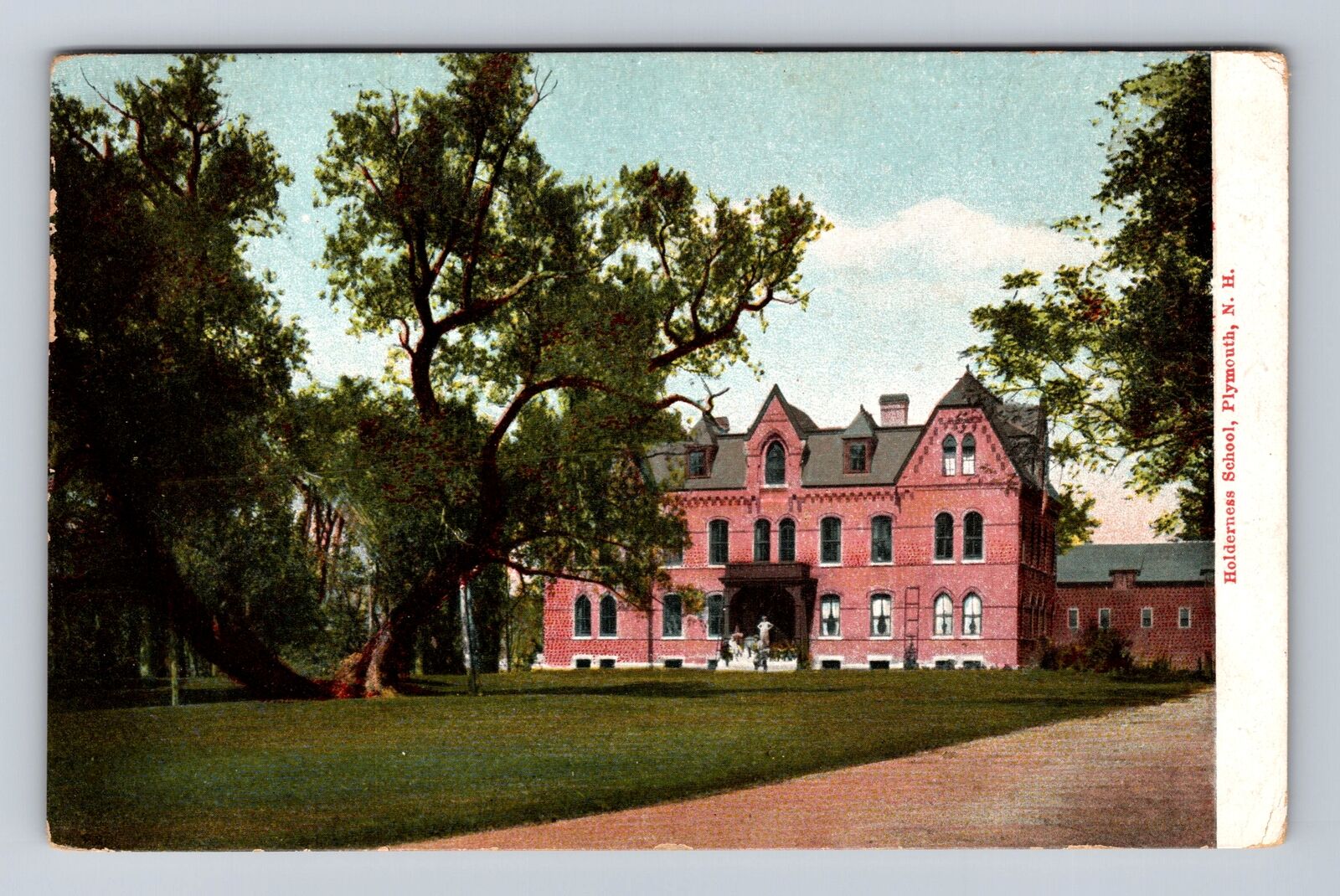 Plymouth NH-New Hampshire, Holderness School, Antique Vintage Souvenir Postcard