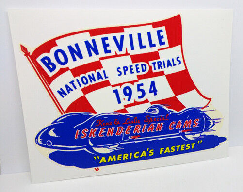 Bonneville 1954 Vintage Style Vinyl DECAL, Car STICKER, rat rod, hot rod, racing