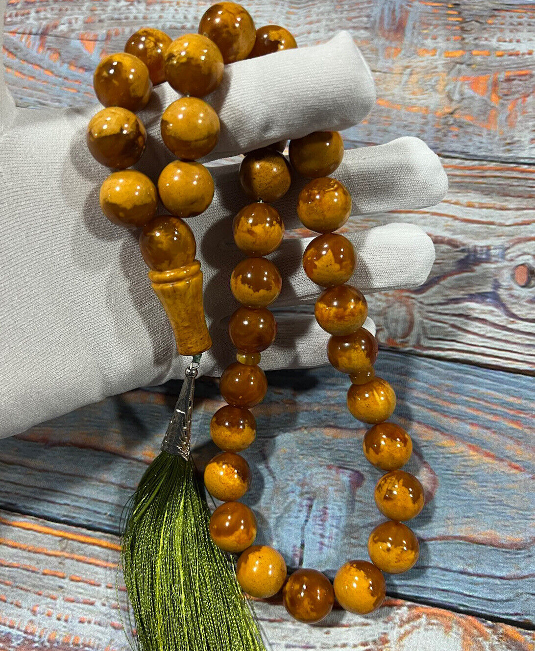 Natural Baltic Amber Prayer Beads 80G Misbaha Tasbih مسبحة كهرمان كهرب طبيعي