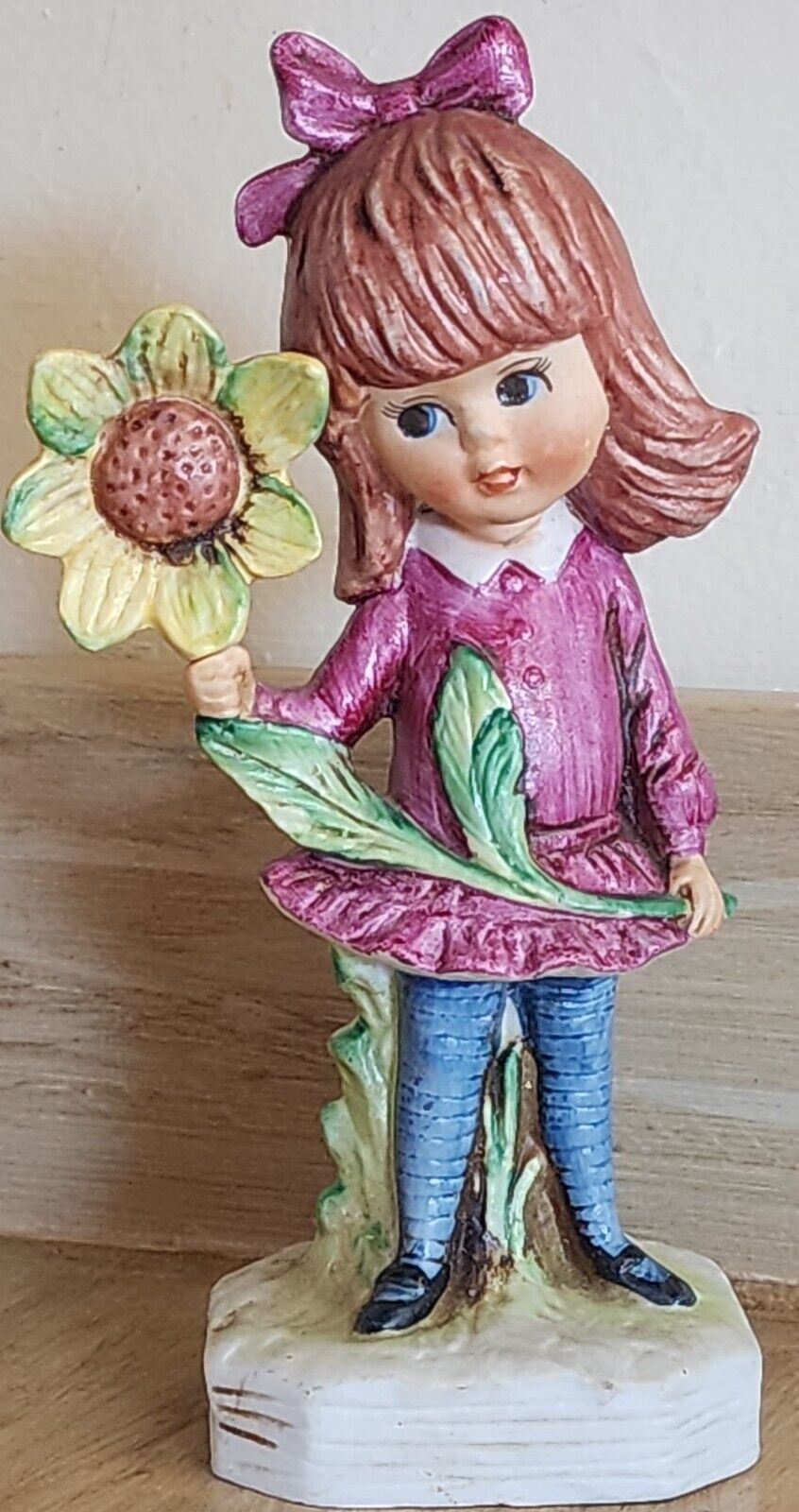 1973 Fran Mars Moppets Sunflower Girl Figurine By Gorham Japan