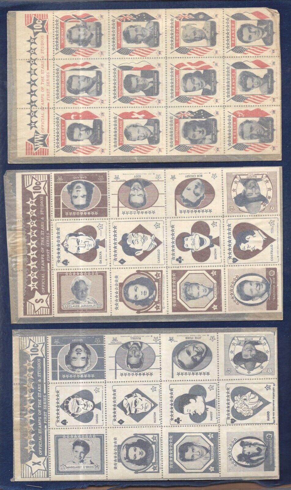 LQQK VINTAGE 1947 ORIGINAL FIRST SERIES STAMPS OF THE STARS SEALED UNOPENED X28